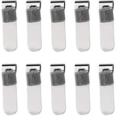 10 x Single Metal Pen Holder With Pocket Clip Silver