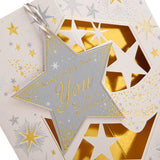 Hallmark Birthday Card - 3D Design with Hanging Star Attachment