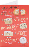 UK Greetings Valentine's Day Card For Him/Her/Boyfriend/Girlfriend/Husband/Wife/Partner - Cheese Design
