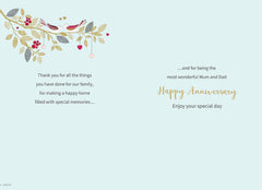 Classic Anniversary Card to Lovely Mum & Dad