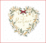 DECORATIVE HEART partner-Partner Christmas Card