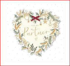 DECORATIVE HEART partner-Partner Christmas Card