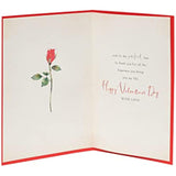 One I Love Valentines Day Card For Him/Her With Envelope - Rose Design