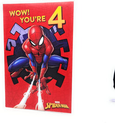 Marvel Spiderman 4th Birthday Card