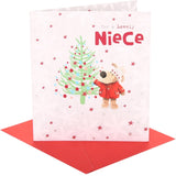 Boofle Near Xmas Tree Niece Christmas Card