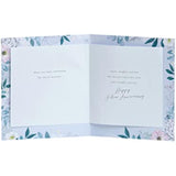 Light Floral Design 25th Anniversary Card