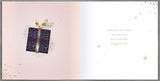 Midnight Lustre Sister Wine Glass & Present Christmas Card