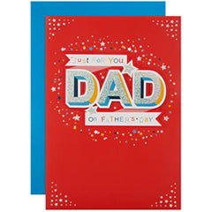 Hallmark Father's Day Card for Dad - Contemporary Silver Sparkles Design