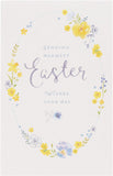 Floral Design Traditional Easter Card Pack of 5