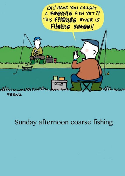 Funny Fishing Birthday Card for Him – Coarse Fishing Adult Humour Joke