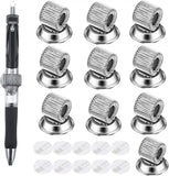 10 x Self Adhesive Metal Pen Holder Silver