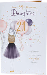 Stunning 21st Birthday Daughter Birthday Card