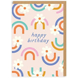 Ohh Deer - Birthday Card for Her - Floral Rainbow - For Mum Sister Daughter Friend