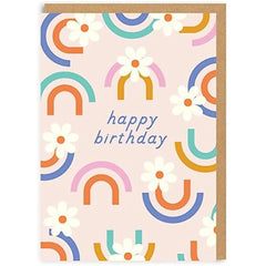 Ohh Deer - Birthday Card for Her - Floral Rainbow - For Mum Sister Daughter Friend