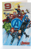 Marvel Avengers 9th Birthday Card with Badge
