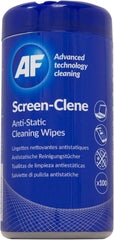 AF Anti Static Screen Cleaning Wipes - Pre-moistened for Computer, laptop, TV, Tablets, Phone etc. Tub x100