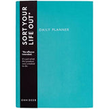 Ohh Deer Daily Planner Notebook A5-288 Page Undated Organiser Journal Notebook - To Do Book, Hourly Schedule Planner, Notes Page - A5 Undated Diary for New Job or University - Sea Teal