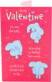 Valentine's Day Card for Him/Her/Partner - Elephant Design