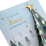 Hallmark Boxed Christmas Card for Fianc� - Classic Winter Scene with Tree Design