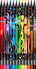 COLOR’PEPS Monsters Colouring Pencils – 12 Pack | Fun & Bright Colours for Kids