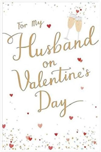 For My Husband On Valentine's Day Greetings Card