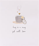 Get Well Soon Handmade Card Hug in a Mug