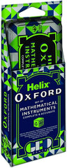 Helix Oxford Geometry Maths Set - Green | 9-Piece School Math Tools in Tin
