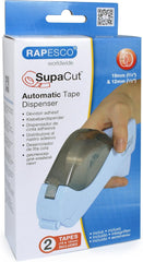Rapesco 1442 SupaCut Tape Dispenser with 2 Tape Rolls, Powder Blue