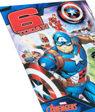 Marvel 6th Birthday Card For Him/Boy With Envelope - Avengers Design