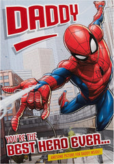Marvel Spiderman Daddy Birthday Card