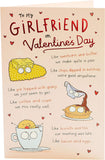 Girlfriend Valentine's Day Card, Valentine's Day Card for Girlfriend, Cute Cartoon Valentine's Day Card for Her, to My Girlfriend on Valentine's Day