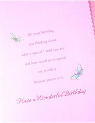 Friend Happy Birthday 3D Handmade Butterflies Card