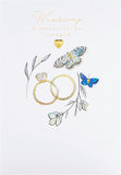 Wedding Card for Couple - Traditional Gold Rings Design