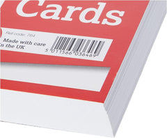 2 X Silvine Record Cards 152x101mm Plain Pack of 100 - Color: White