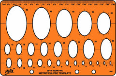 Metric Ellipse Template | Precision Drawing Tool for Technical & Design Work