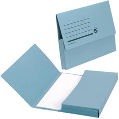 5 Star Document Wallet Half Flap 285gsm Capacity 32mm A4 Blue