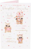Boofle | Wedding Anniversary Card for Daughter & Son-in-Law | Happy Anniversary | Her/Him | Cute Design | With Envelope | 155 x 235 mm