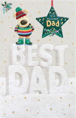 Boofle To A Brilliant Best Dad Cute Christmas Greeting Card