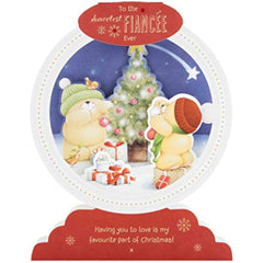 To The Sweetest Fiancee Ever 3D Pop Christmas Card
