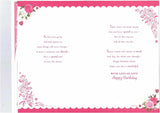 Birthday Card for Mum - 3D Effect on Cover and 8 Page Insert Flowers and Dress Design