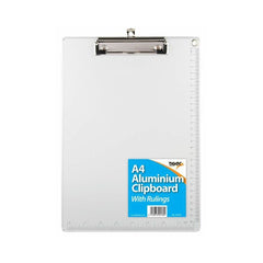 A4 Aluminium Clipboard with Rulings – Durable Metal Writing Board for Office & Field Use