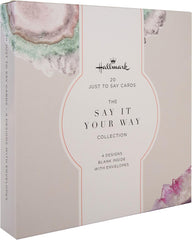 Hallmark 'Just To Say' Cards - Multipack of 20 in 4 Geode Designs