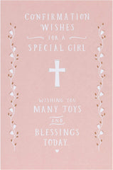 Confirmation Religious Holy Card with Joys and Blessings For Girls