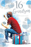 Age 16 Grandson Birthday Card
