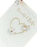 Beautiful Wife Delicate Floral Design Anniversary Card