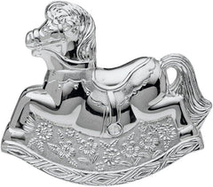 Bambino Silver Plated Rocking Horse Money Box
