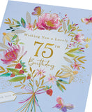 Gold Foil Accents 75th Birthday Card