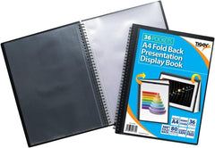 A4 36 Pocket Foldback Presentation Display Book – Professional Document Folder