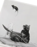 Birthday Card for Him/Her/Friend - Cat & Mouse Design