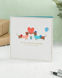 Cute Sausage Dog Design Husband Birthday Card